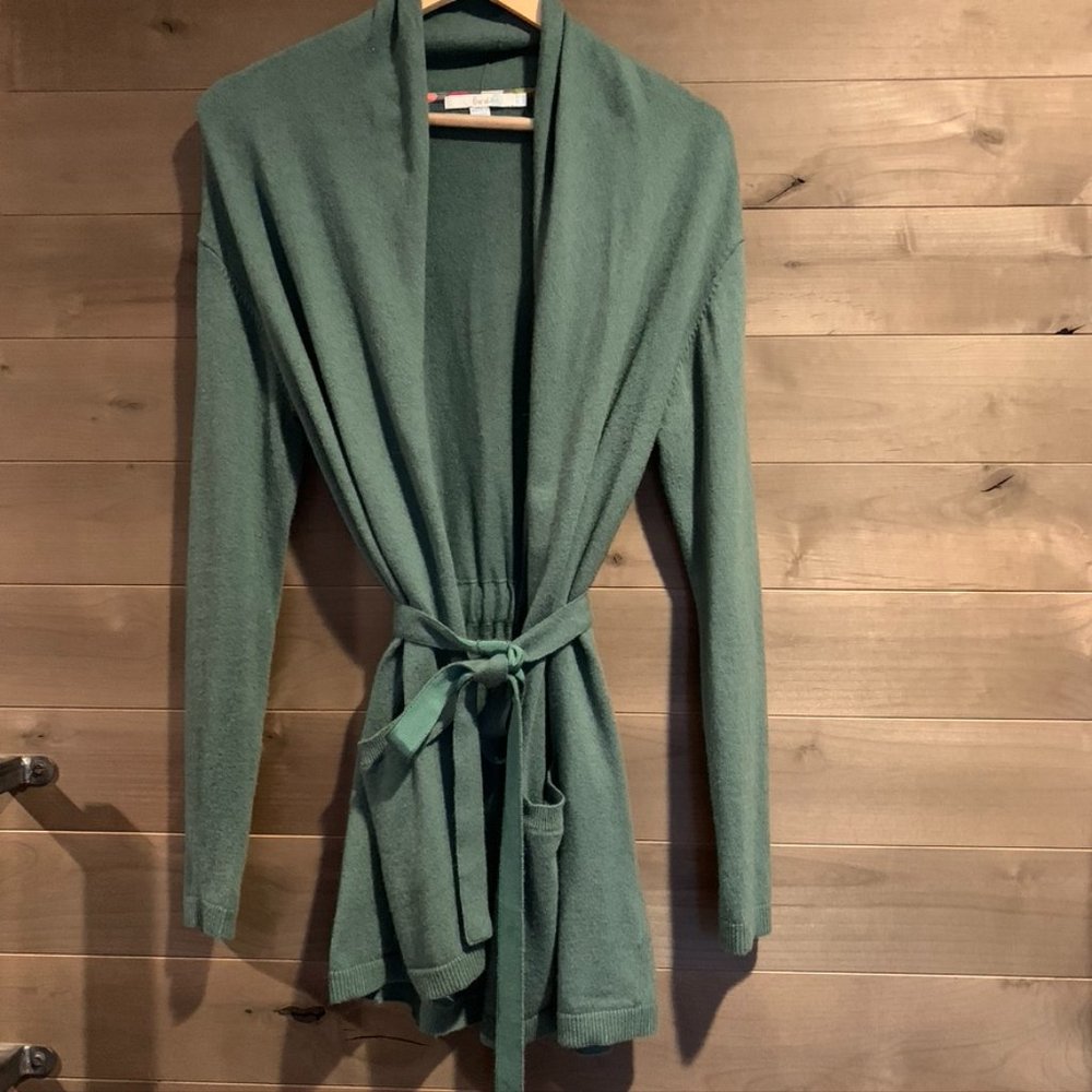BODEN Wrap Tie Cashmere Blend Cardigan Sweater Top